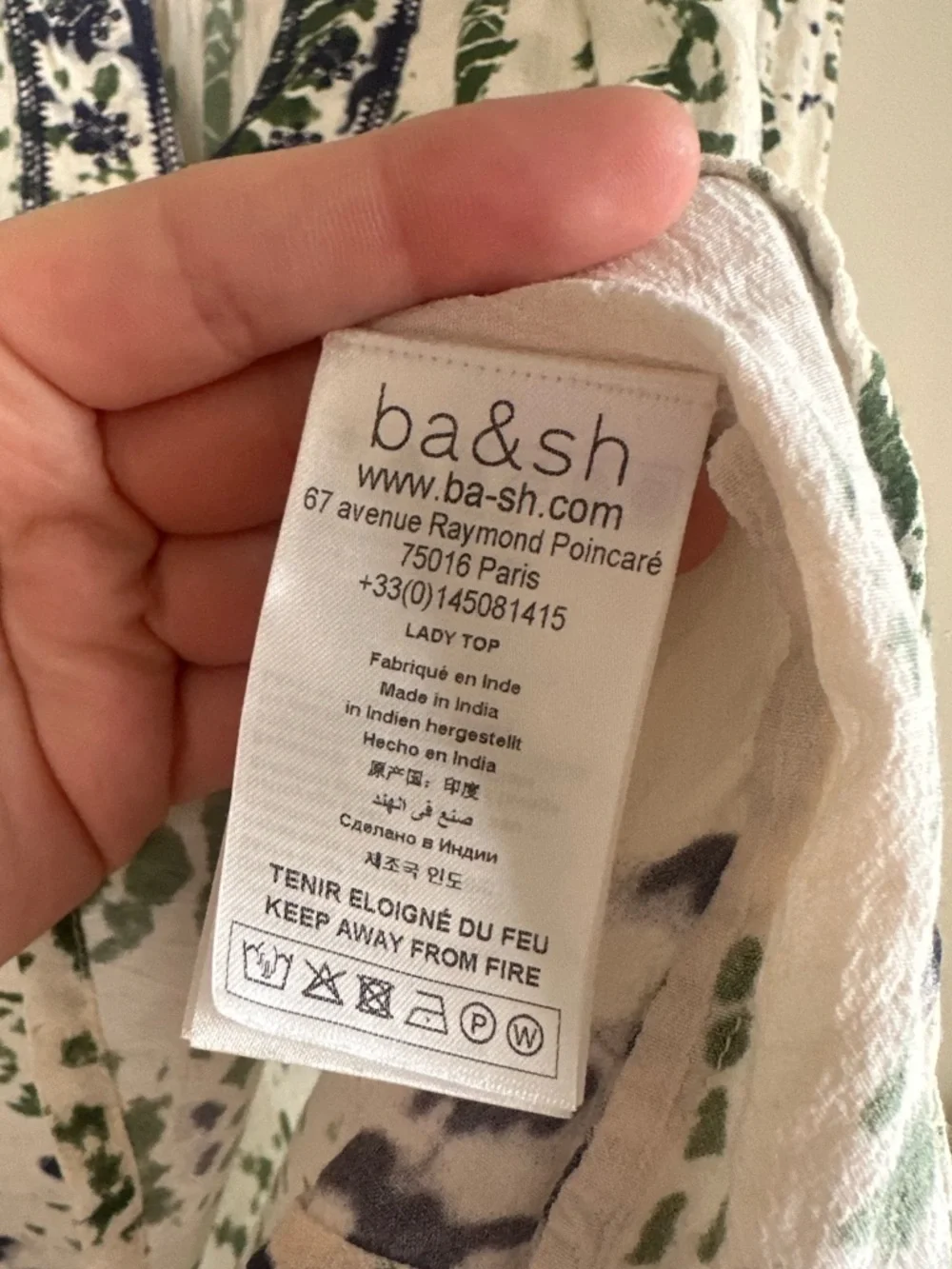 BA&SH Idris Abstract Tie Dye Print Blouse - Picture 13 of 16